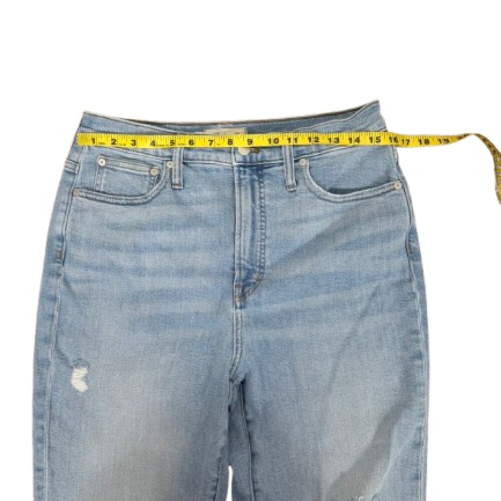 Madewell The Perfect Vintage Straight leg High Rise Diztressed Jeans Sz 30 - Picture 9 of 11
